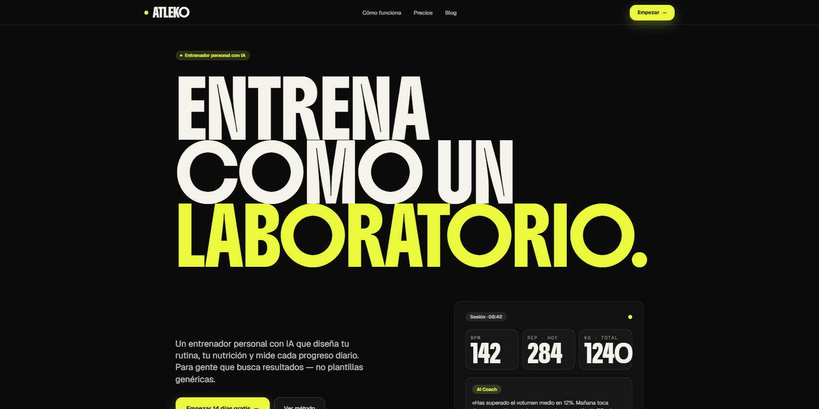 Atleko — Entrenador personal con IA